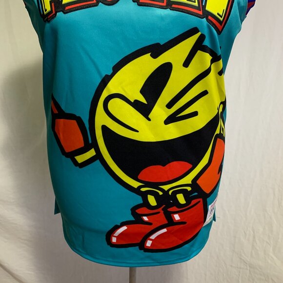 Headgear Classics Basketball Jersey Pac-Man 1980 Puck Man Blue Mens 2XL XXL - Picture 3 of 8